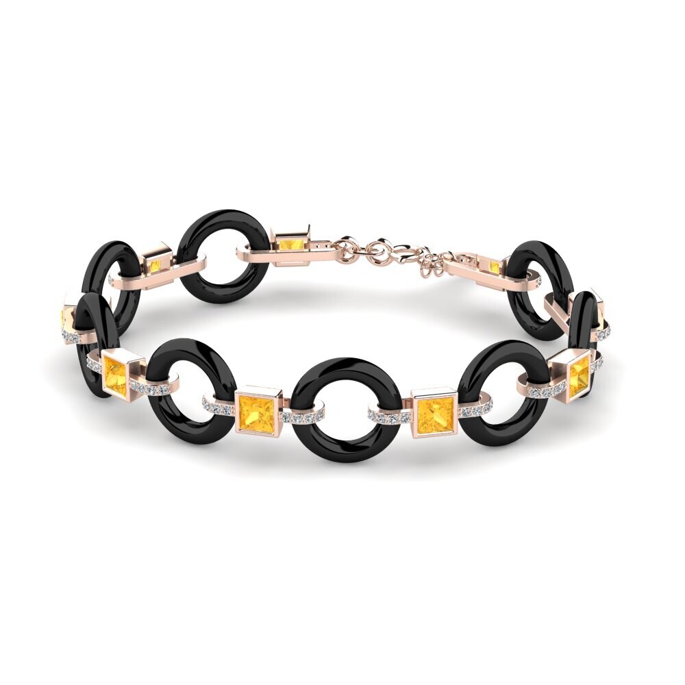 9ct Rose Gold Citrine Women's Bracelet Theberge