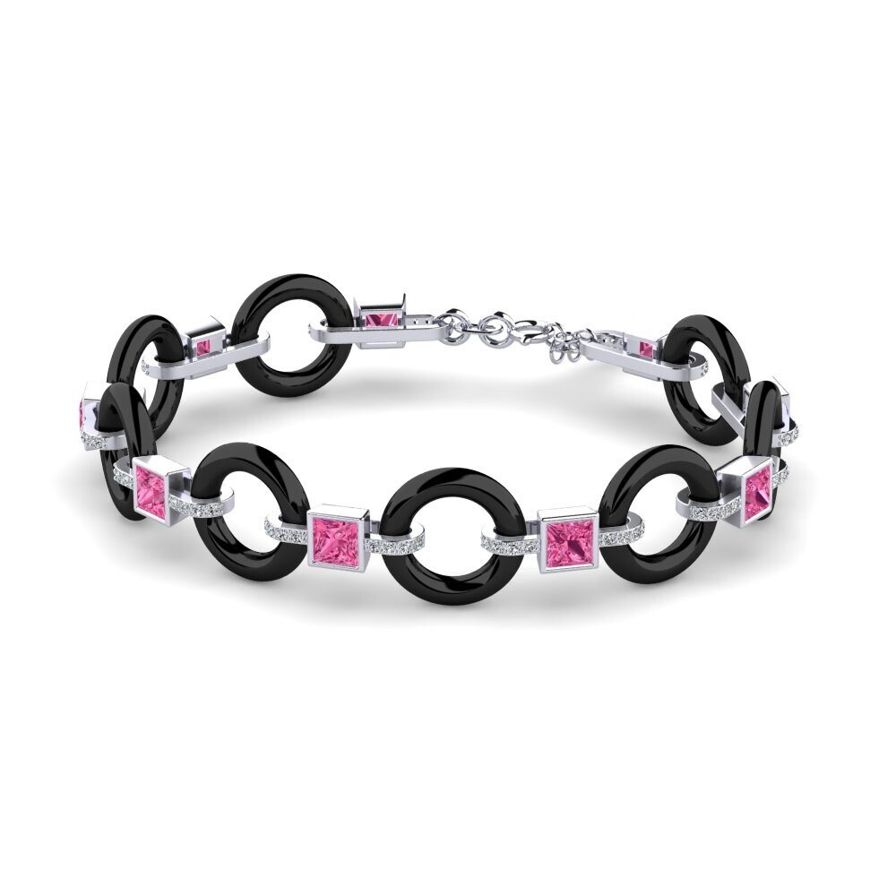 950 Platinum Pink Tourmaline Women's Bracelet Theberge