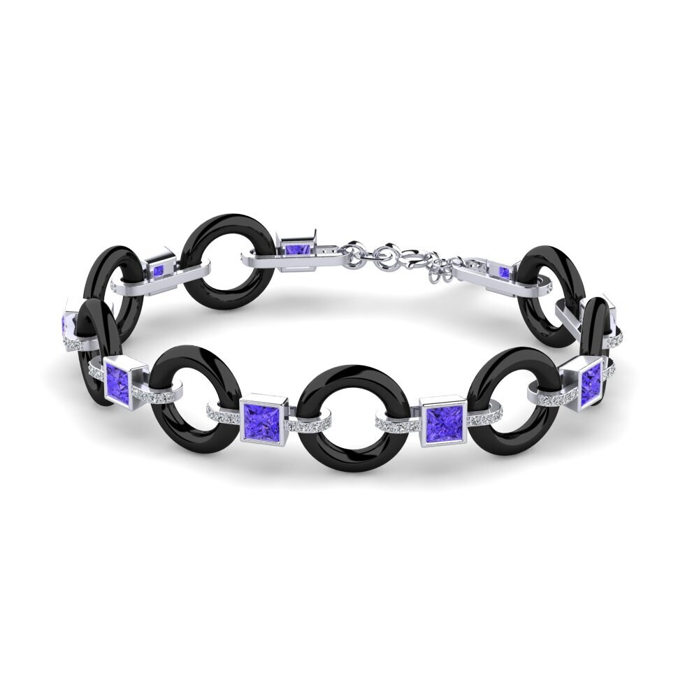 950 Platinum Tanzanite Women's Bracelet Theberge
