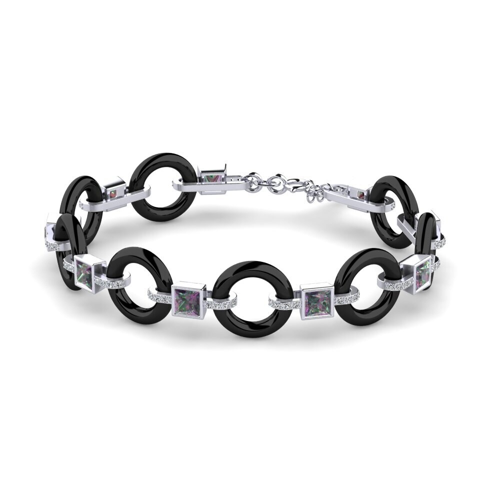 950 Platinum Mystic Topaz Women's Bracelet Theberge