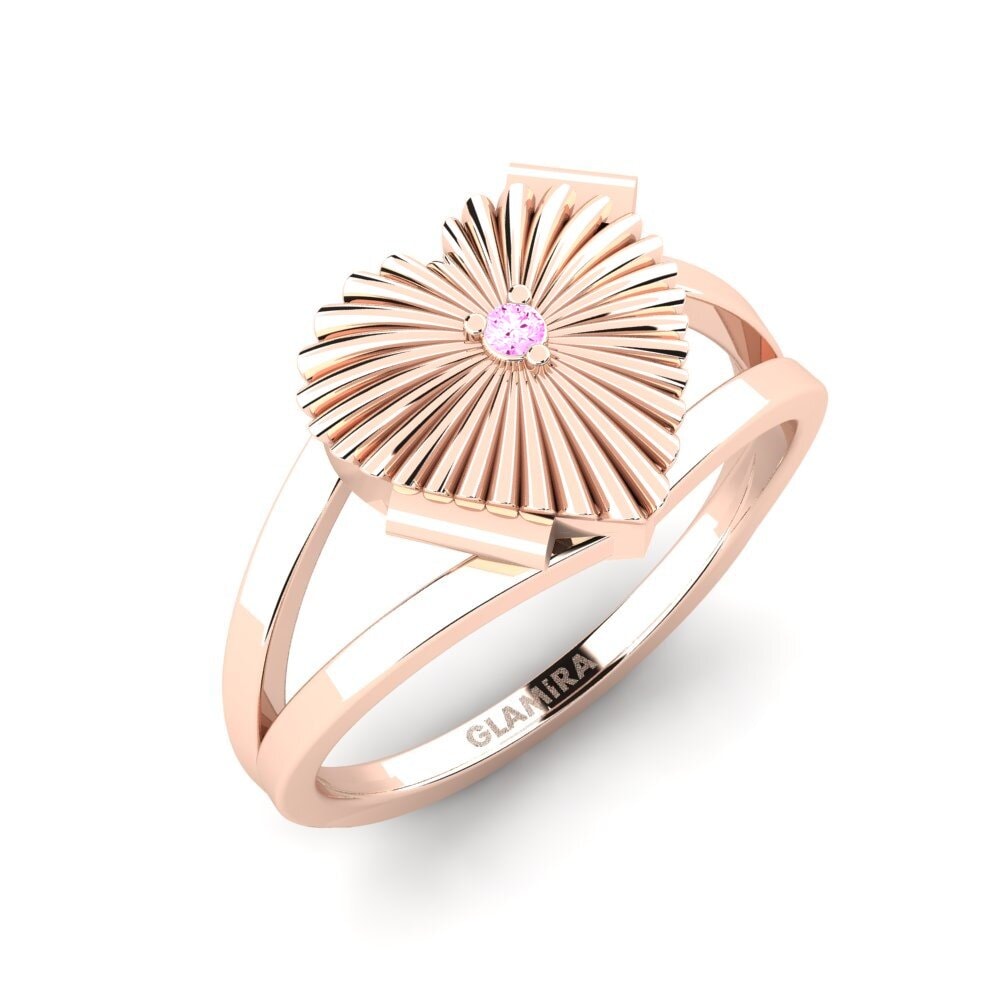 18ct Rose Gold Pink Sapphire Ring Thebied