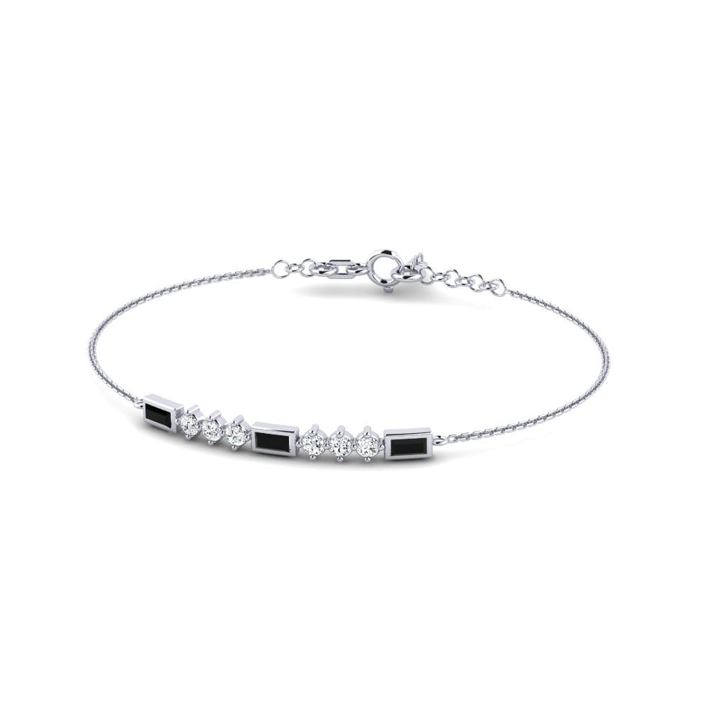 Baguette Zafiro negro Pulsera de Mujer Theola