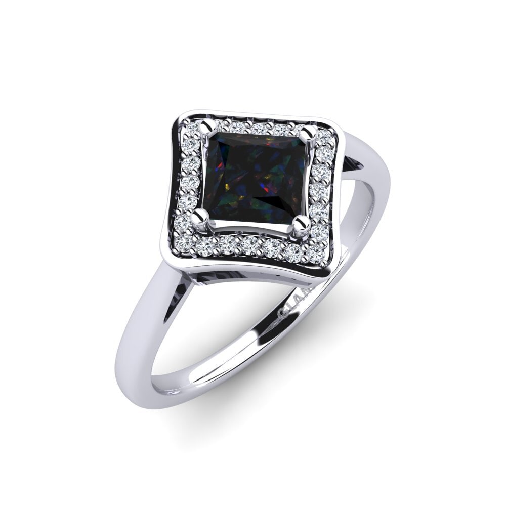 Black Opal Engagement Ring Thildie