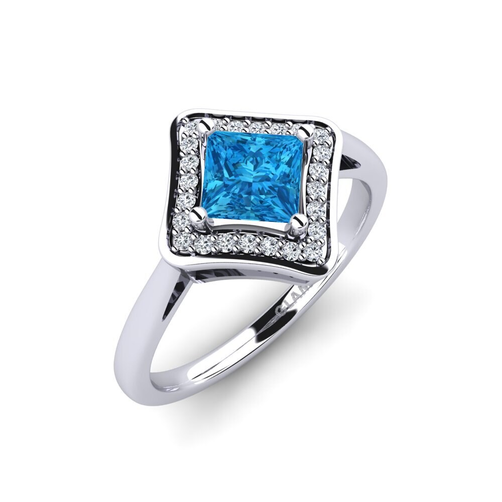 Blue Topaz Engagement Ring Thildie