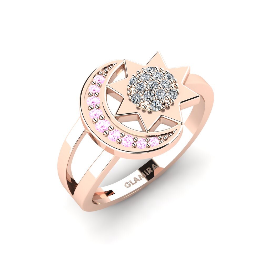 18ct Rose Gold Pink Sapphire Ring Thinis