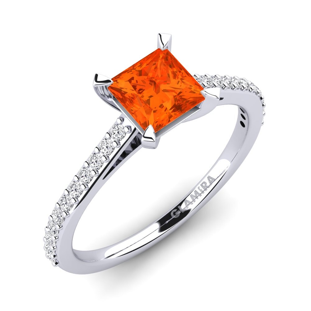 Fire Opal Engagement Ring Thomasett