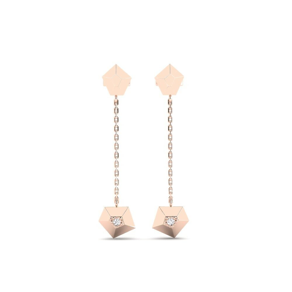 14k Oro Rosa Pendiente de mujer Thorium