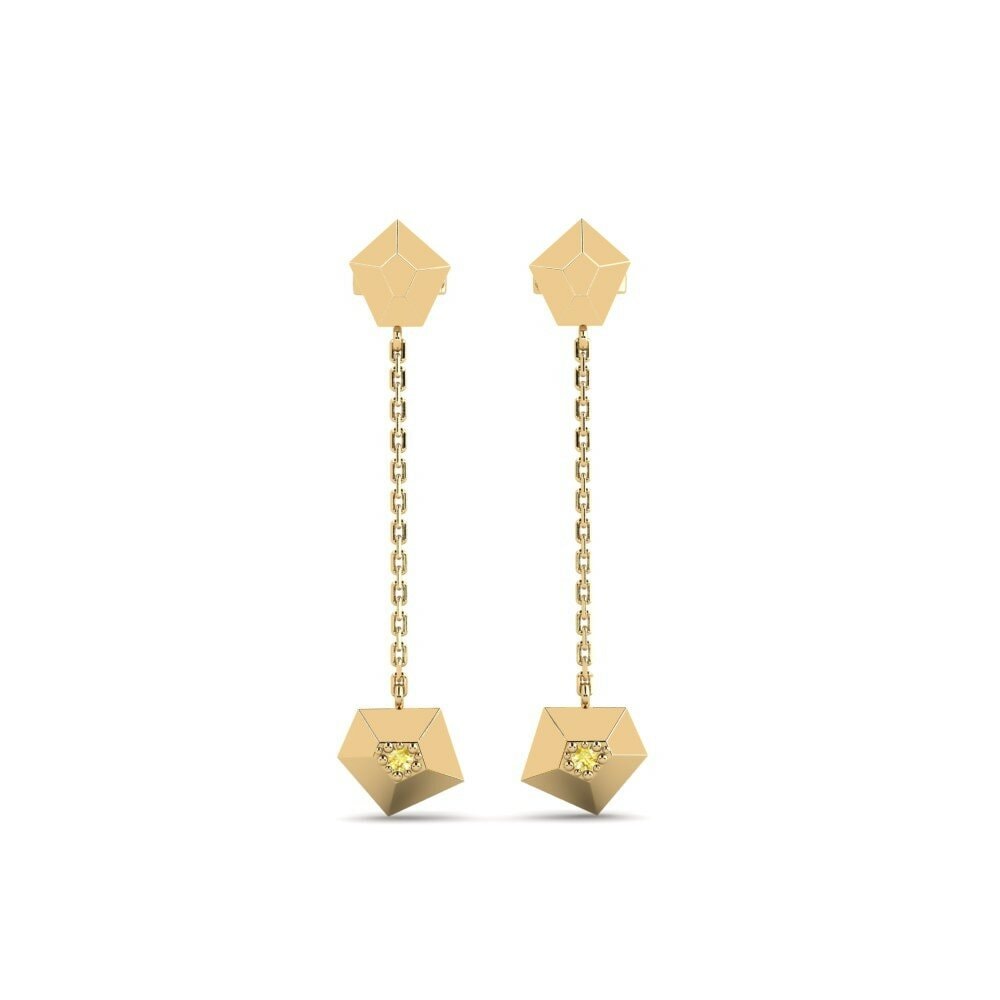Yellow Sapphire Women's Earring Thorium