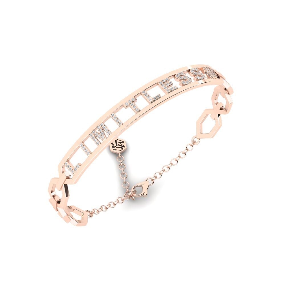 14ct Rose Gold Diamond Men's Bracelet Thun