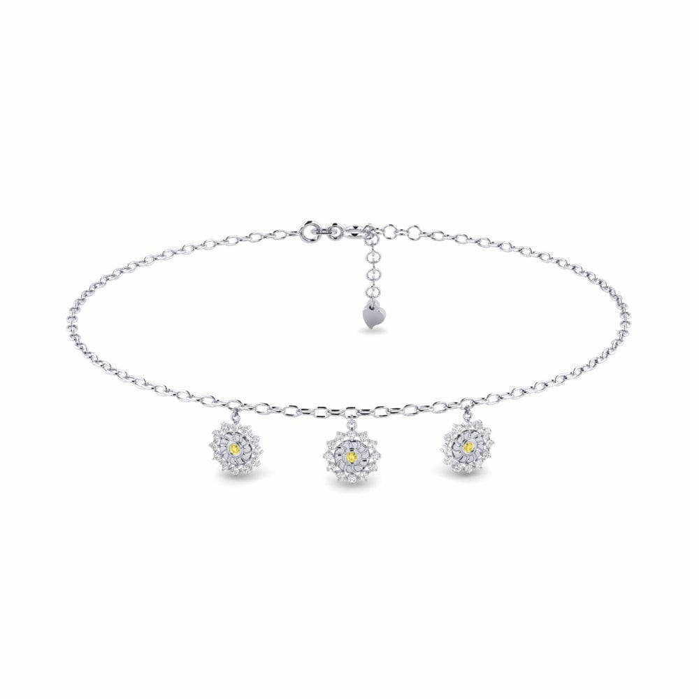 Yellow Sapphire Women's Anklet Tiano