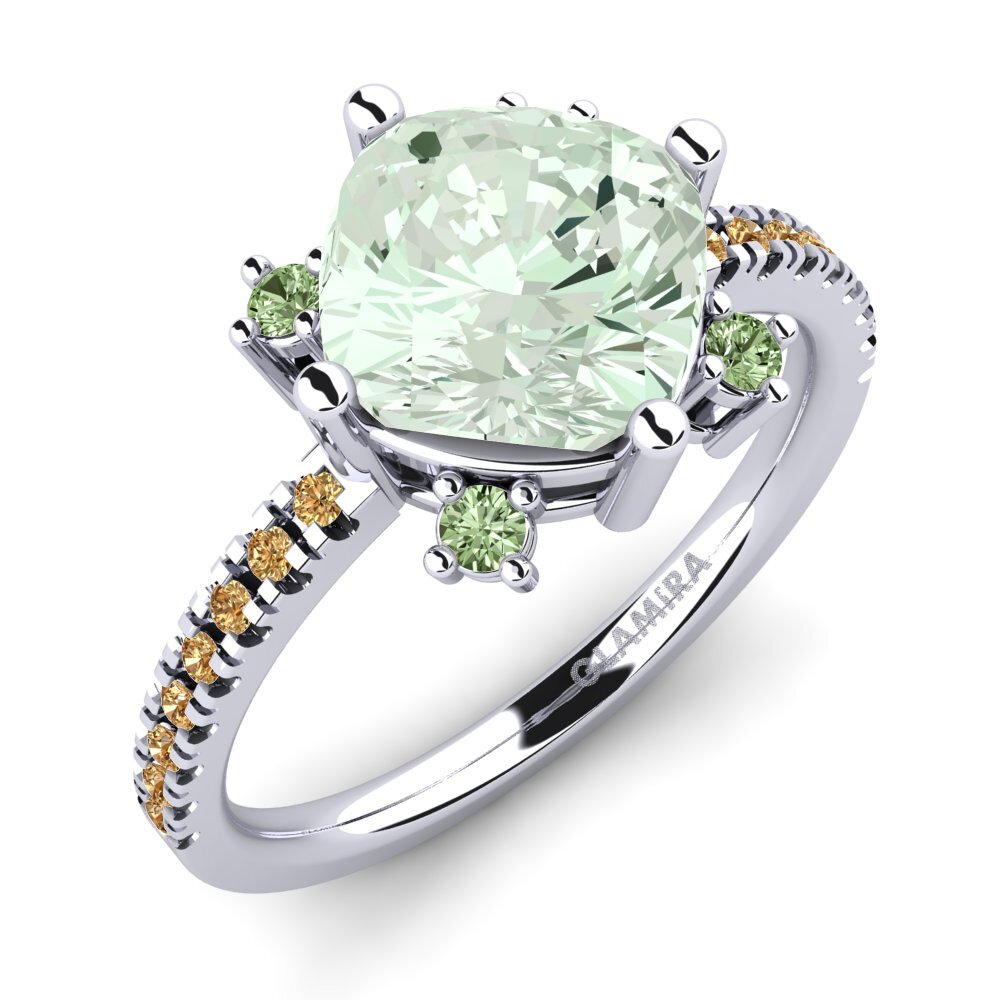 Amatista verde Anillo de compromiso Tiassale