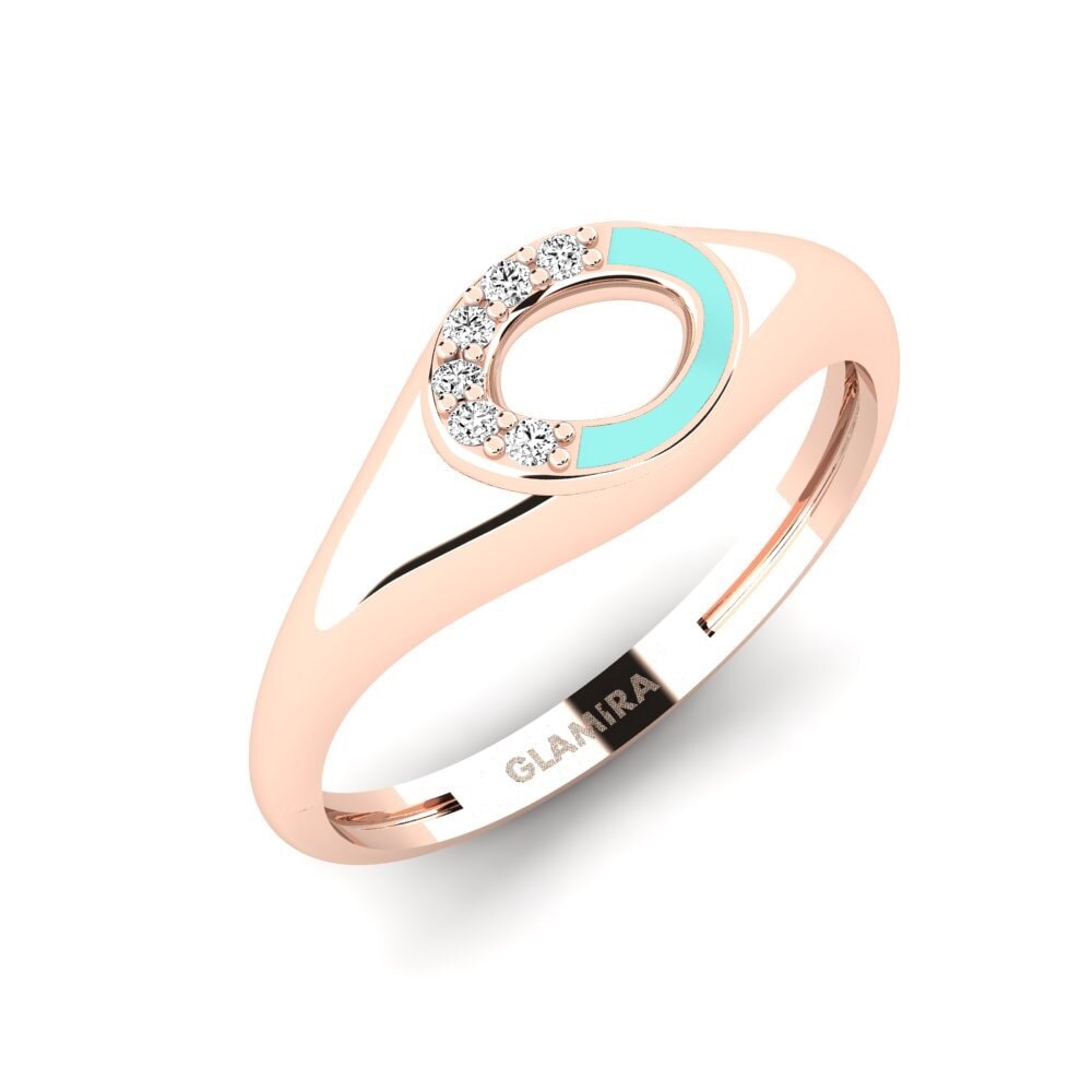 14k Oro Rosa Moissanita Anillo Tief