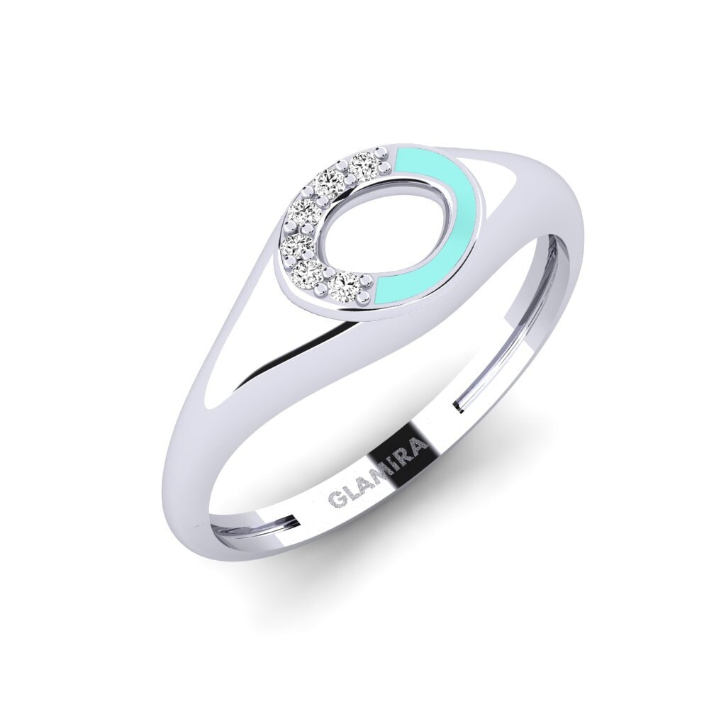 9k Oro Blanco Moissanita Anillo Tief