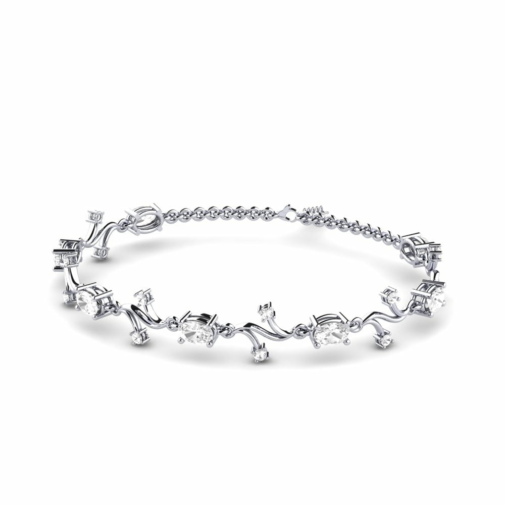 Schakel Diamant-saffier Armbanden