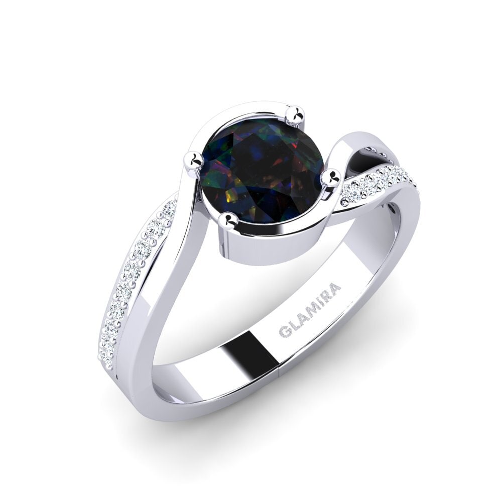 Opalo Negro Anillo de compromiso Tilda