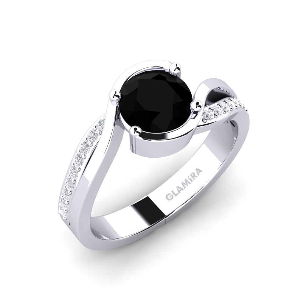 Black Diamond Engagement Ring Tilda