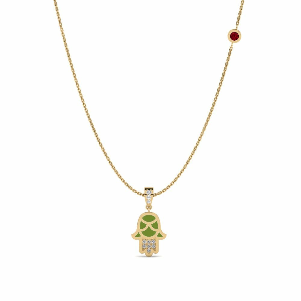 Vàng 18K Đá Ruby / Hồng Ngọc Dây chuyền nữ Tillit