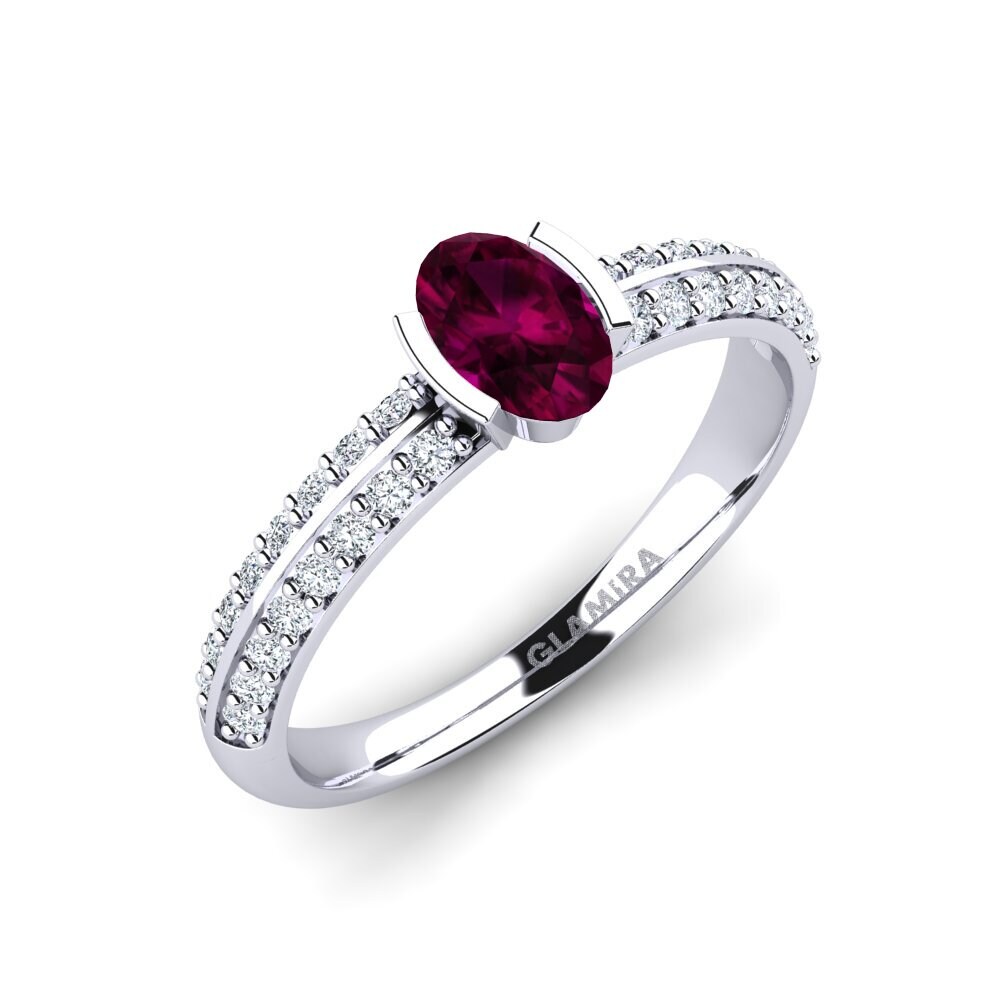 Rhodolite Garnet Engagement Ring Timaula