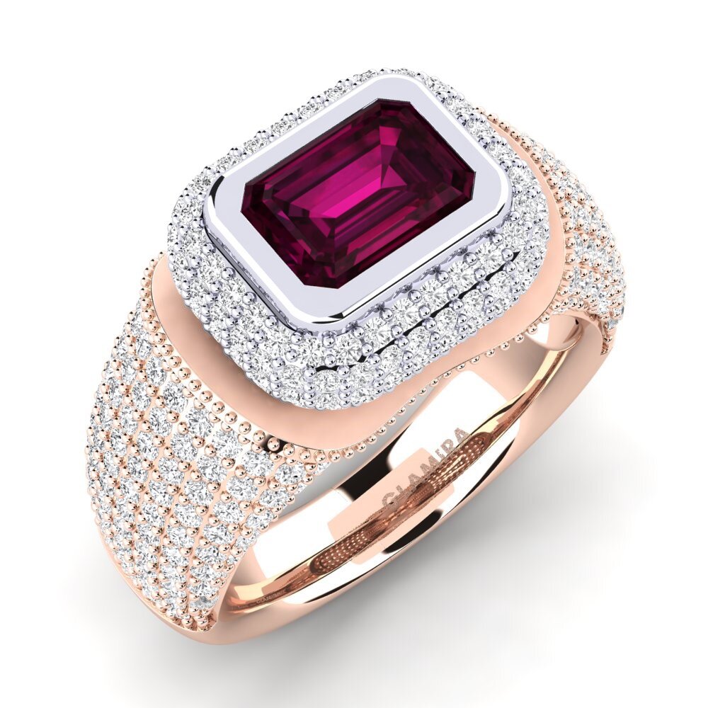 18ct Rose & White Gold Engagement Ring Timerica