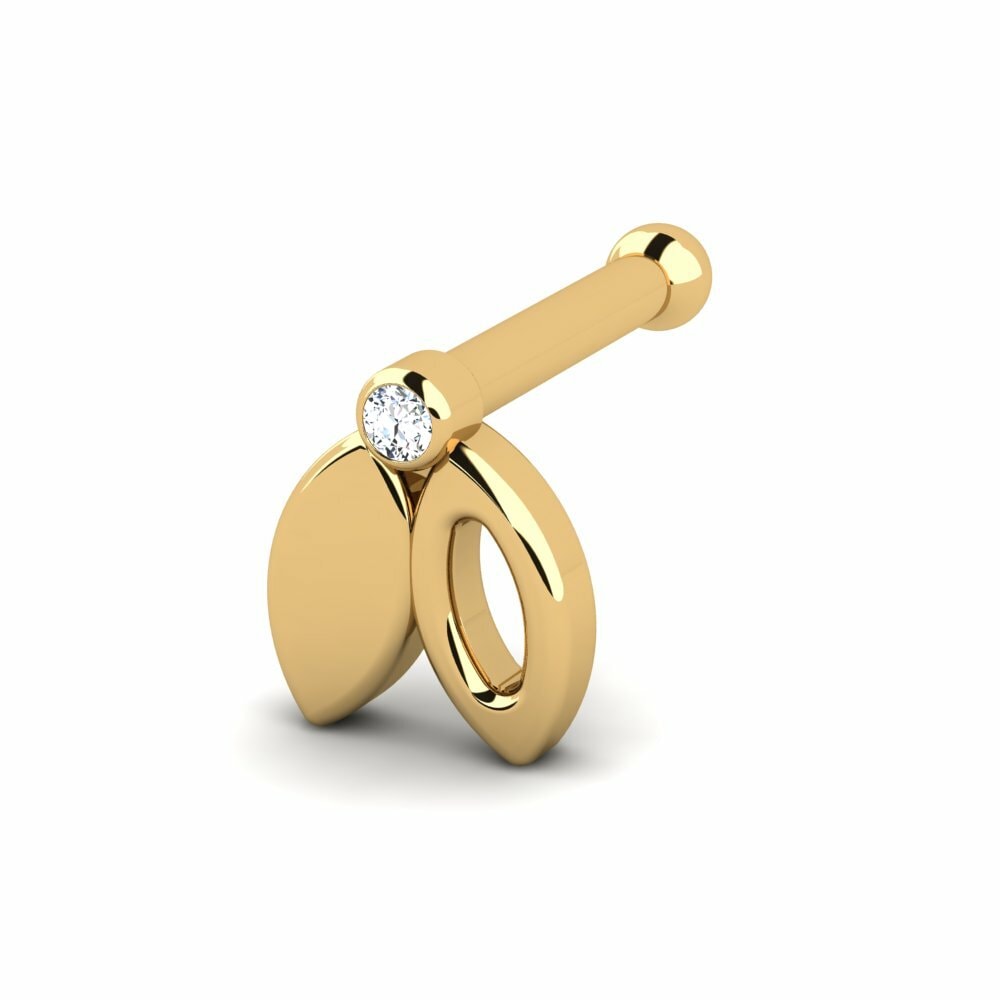 14K Geel Goud Neus Pin Timido