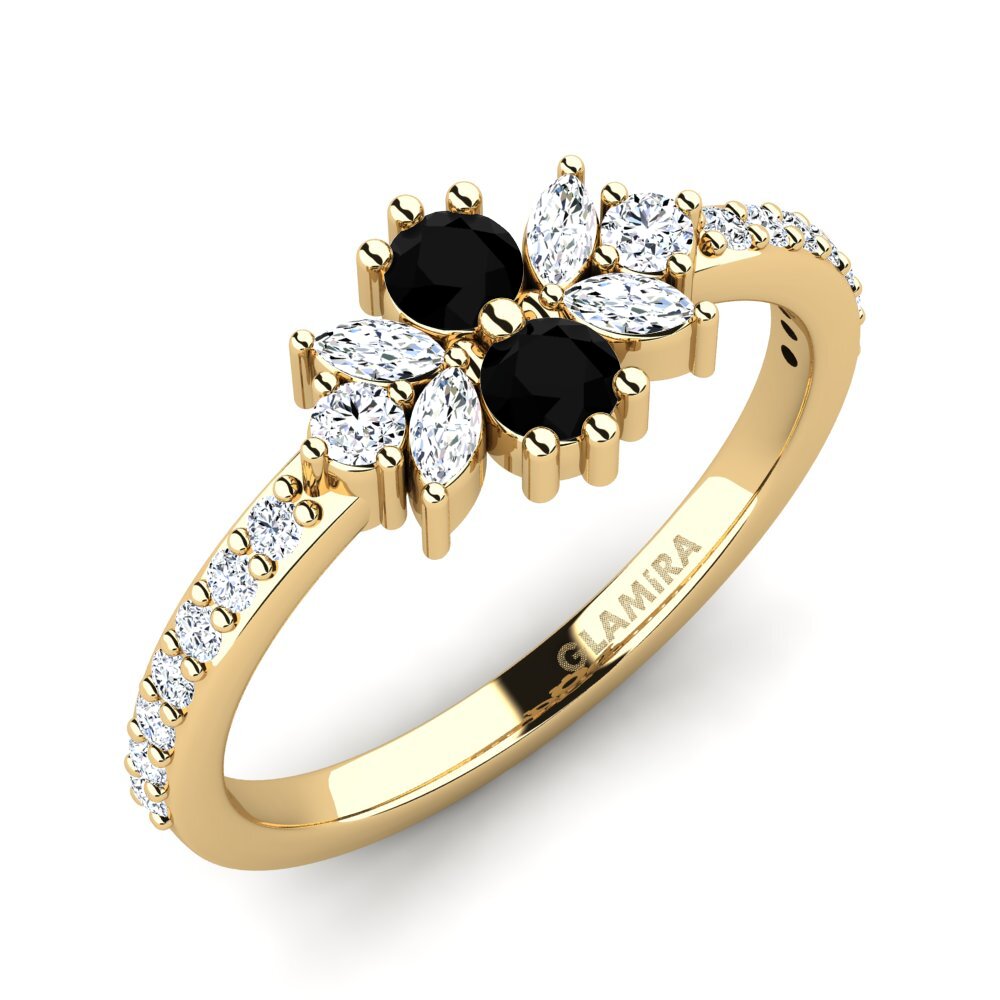 Đá Sapphire Đen Nhẫn xếp chồng Tingea