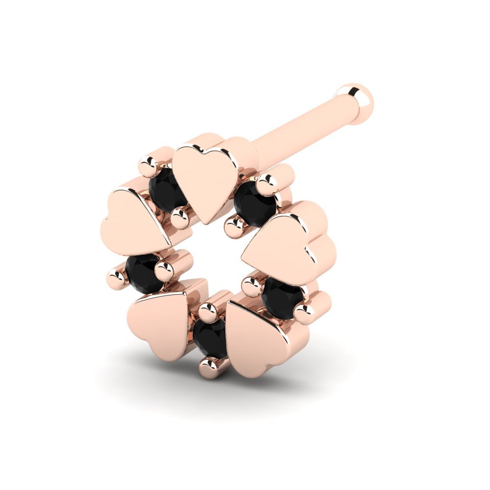 Black Onyx Nose Pin Tinost
