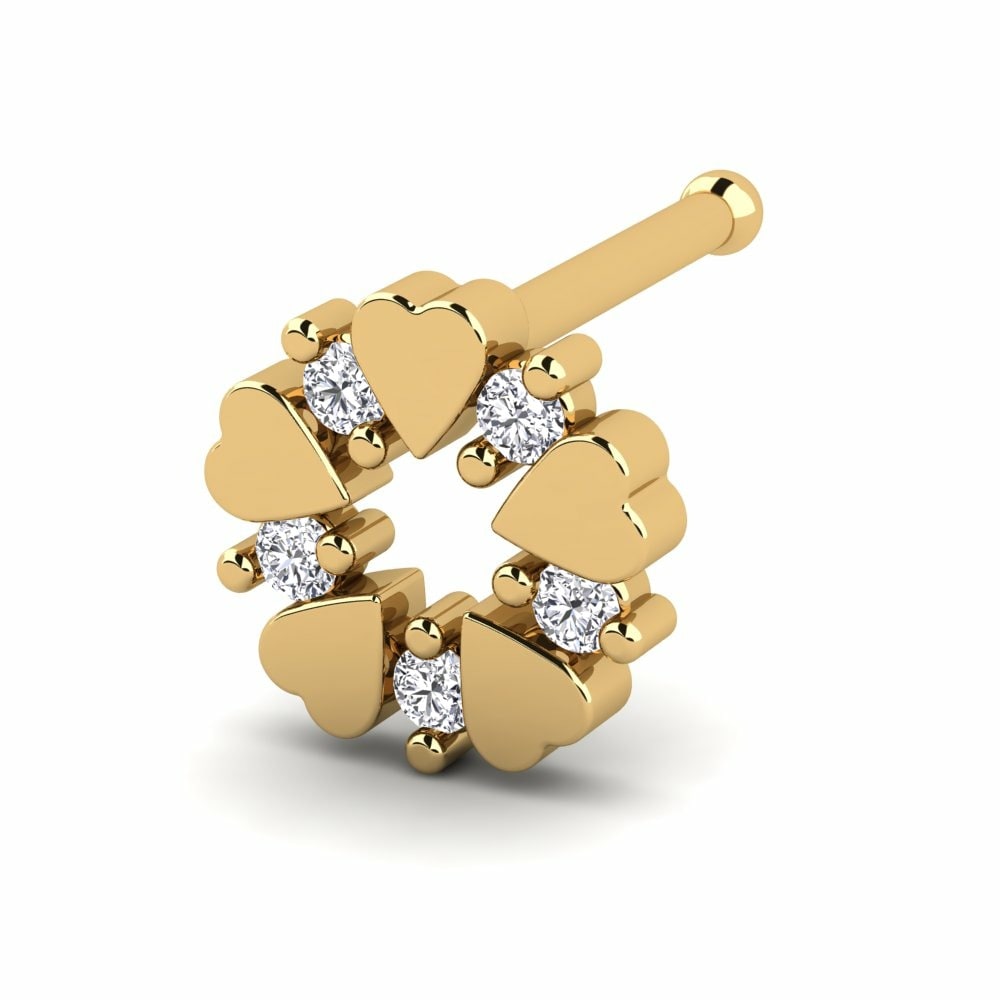 Or Jaune 18k Piercing Nez Tinost