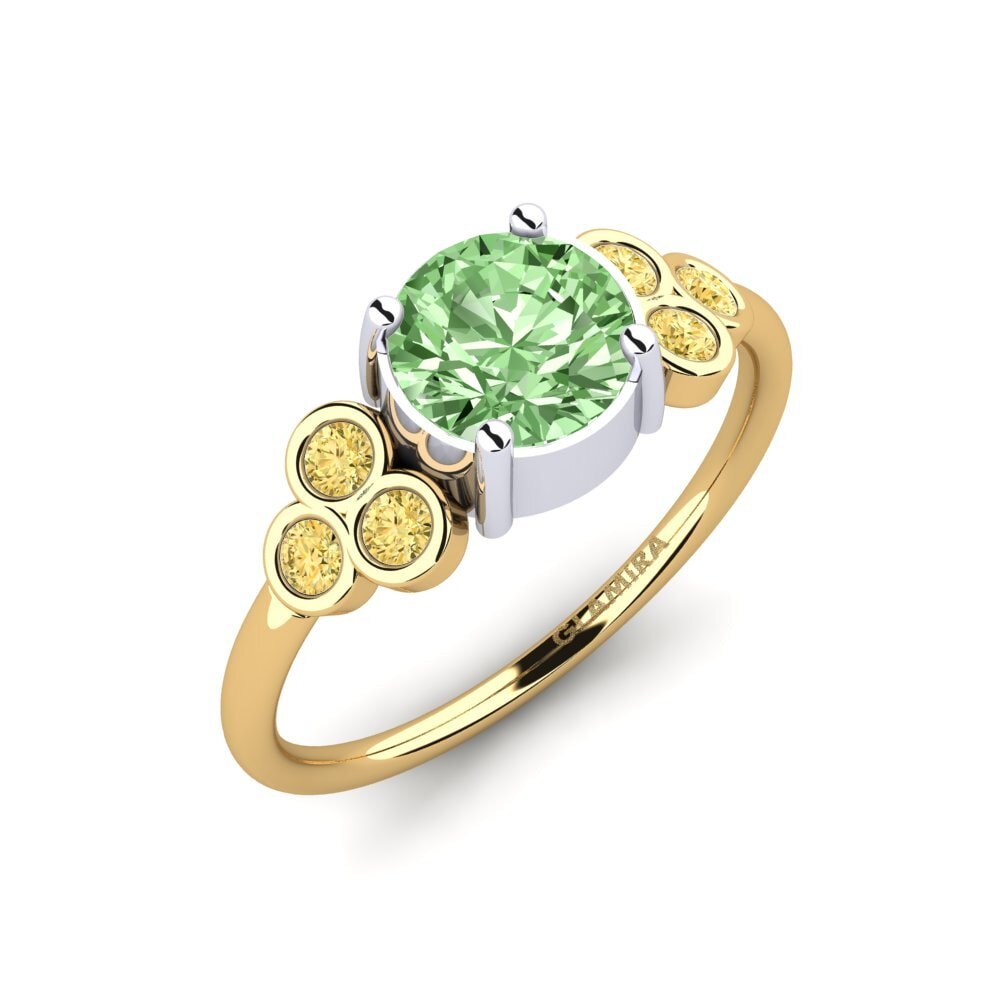 14k Oro Amarillo/Blanco Anillo de compromiso Tinsley