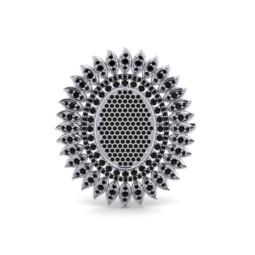 Black Onyx Brooch Tiramire