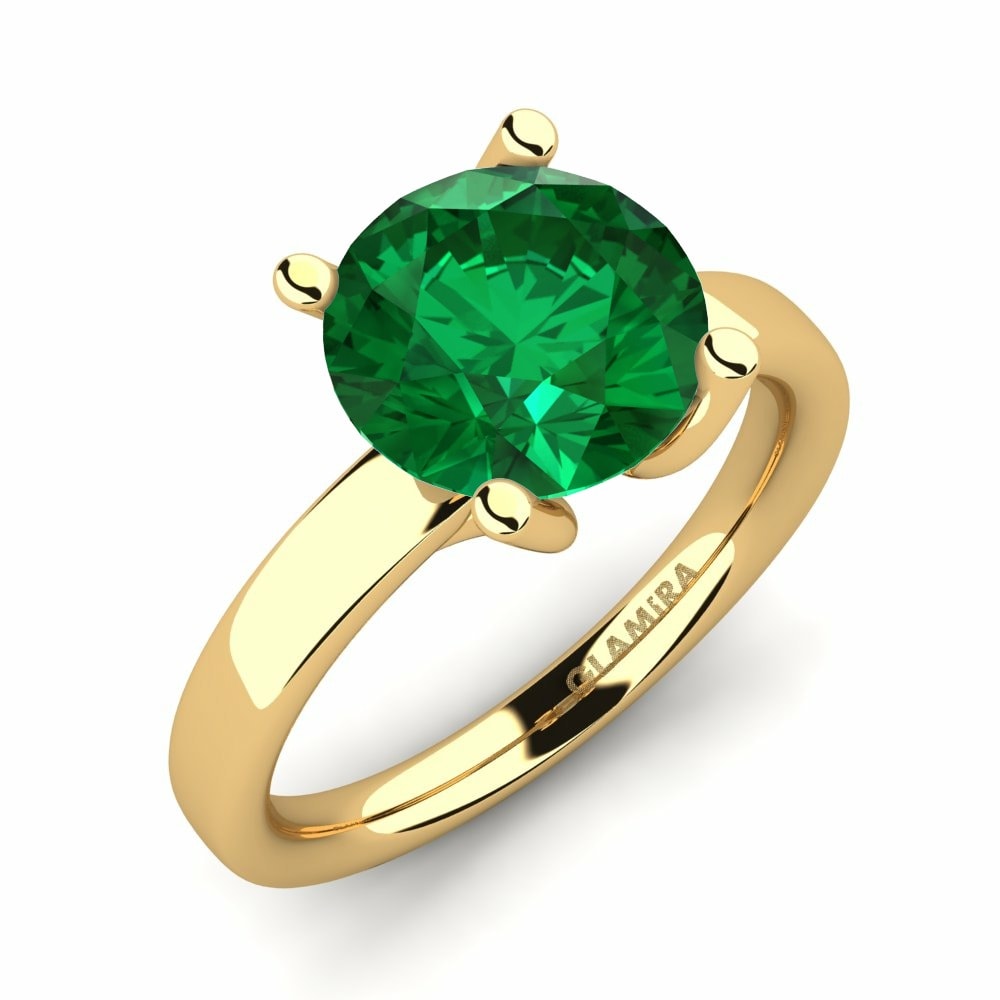 Nhẫn đính hôn Titina 3.0 crt Đá Emerald (Đá nhân tạo)