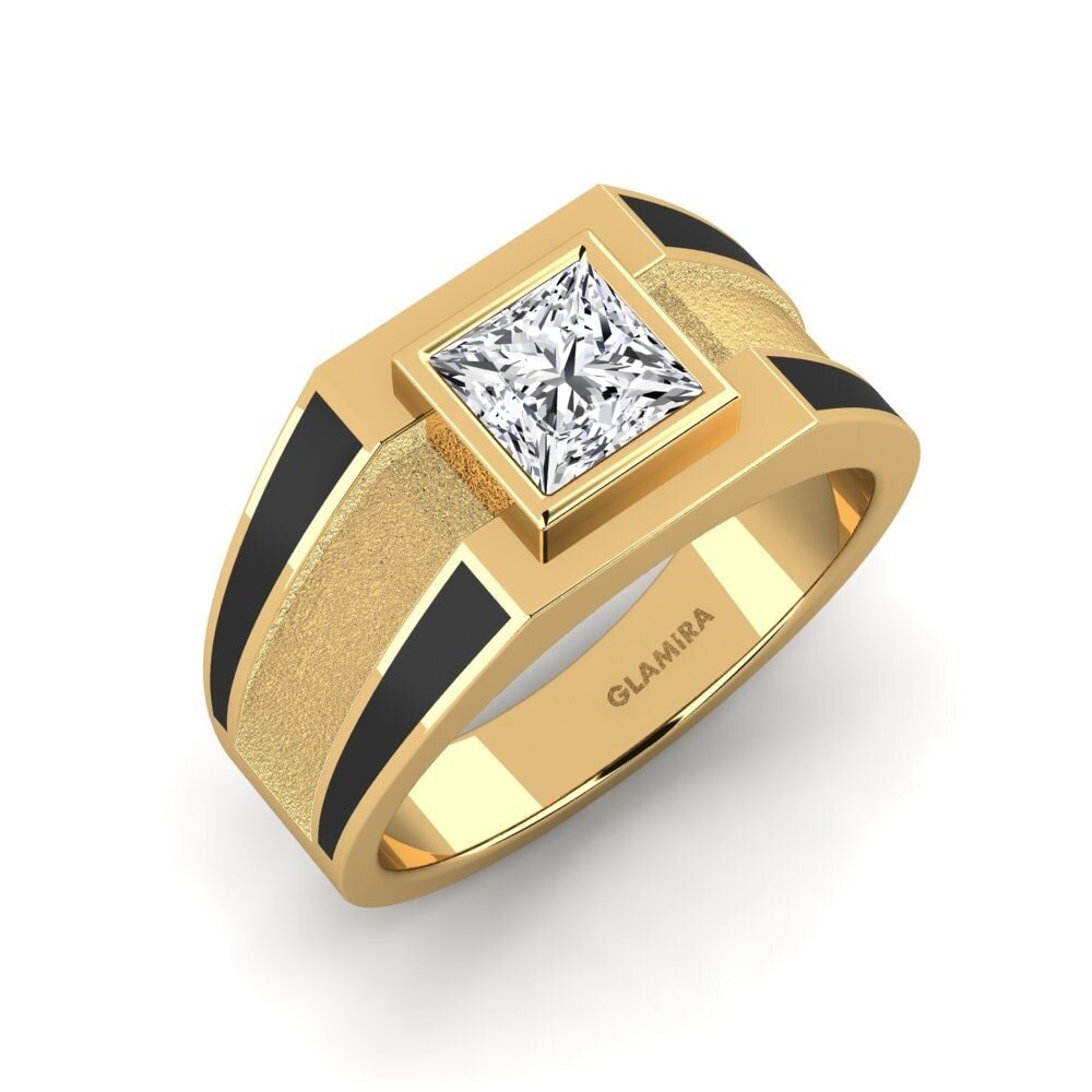 18ct Yellow Gold Lab Grown Diamond Men's Ring Titus