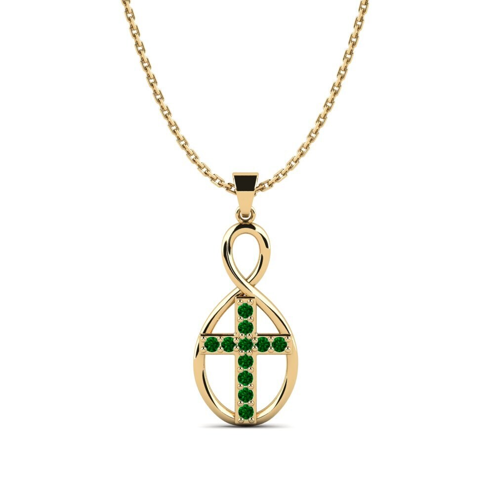 Circonita Verde Colgante de Mujer Tive