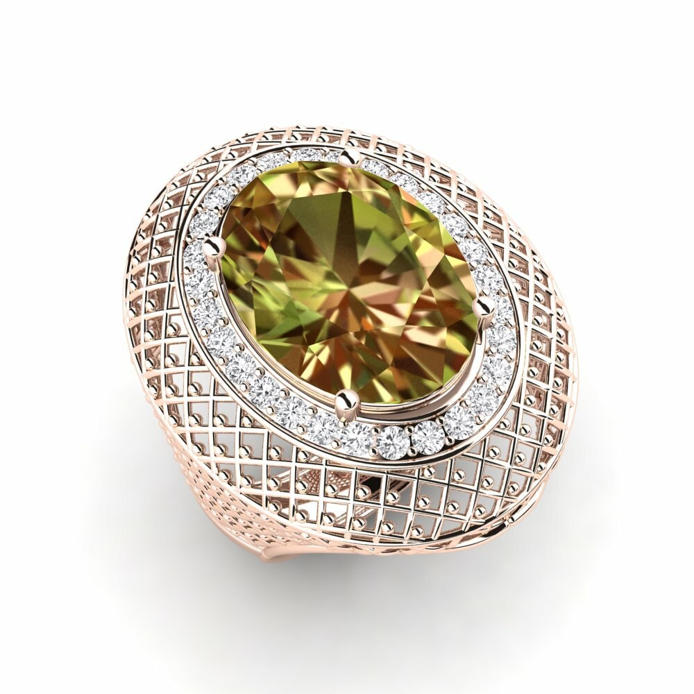9k Rose Gold Sultan Stone Ring Tiw