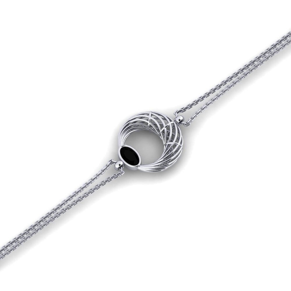 Oval Black Diamond Women's Bracelet Tniopruop