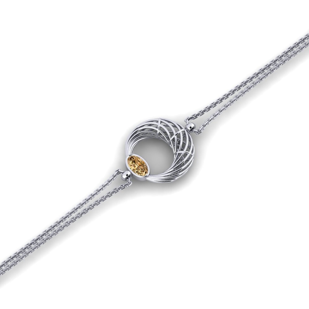 Ovalado Diamante marrón Pulsera Tniopruop