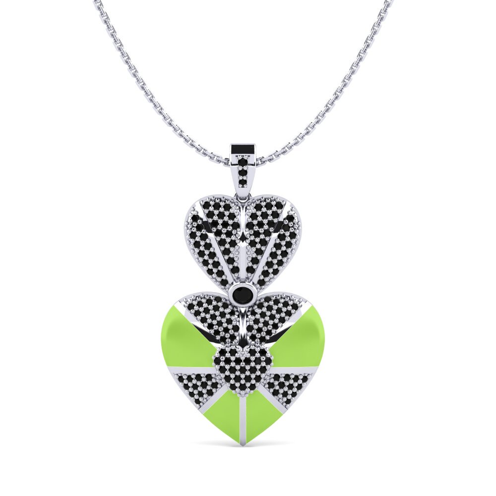 Heart Black Sapphire Necklaces