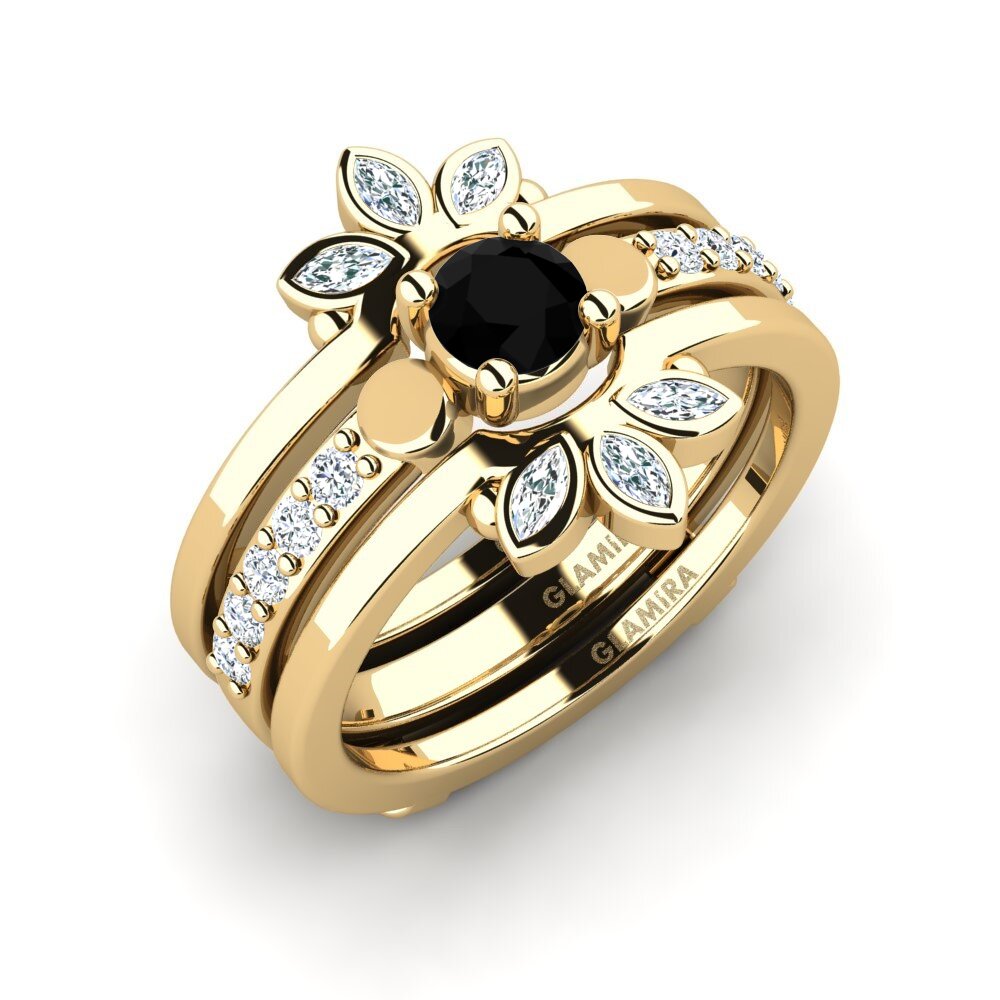 Zafiro negro Anillo Todergea - SET