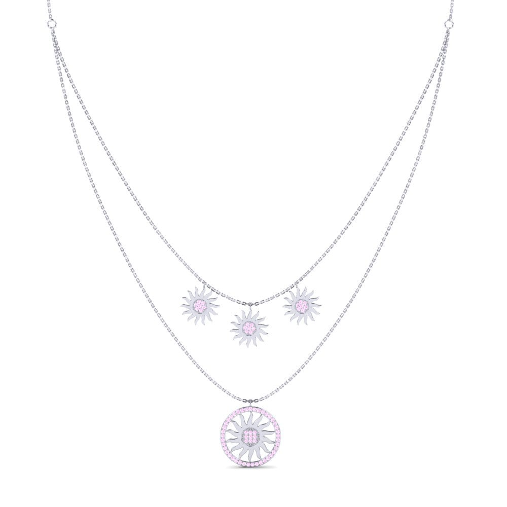 Zafiro Rosado Collar de Mujer Todor
