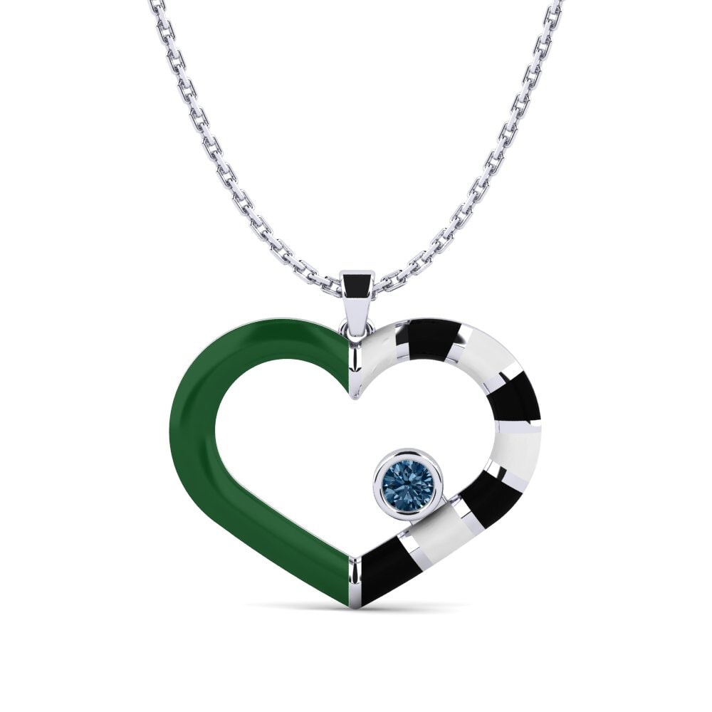 9ct White Gold Women's Pendant Toetsenbord