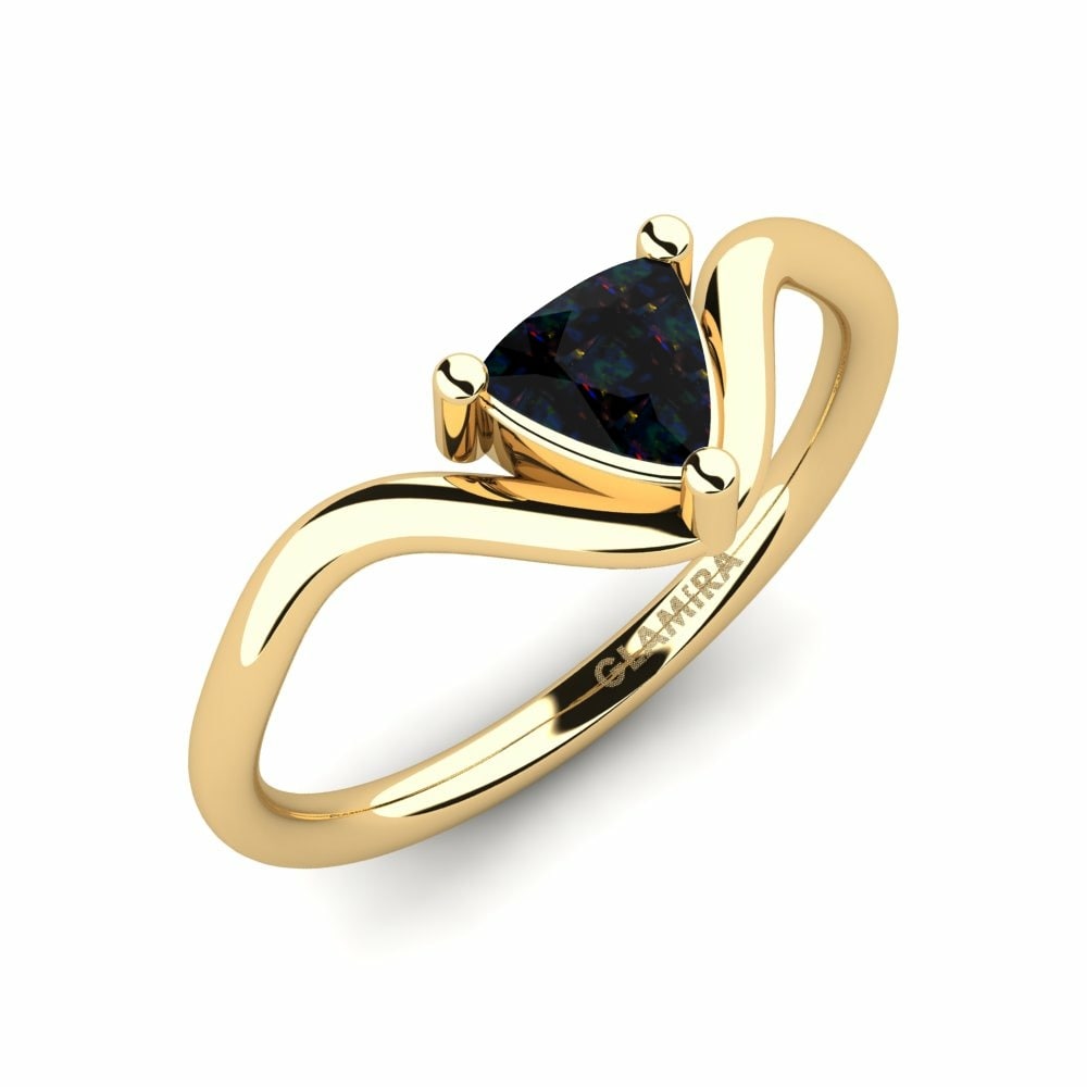 Black Opal Engagement Ring Tollepps