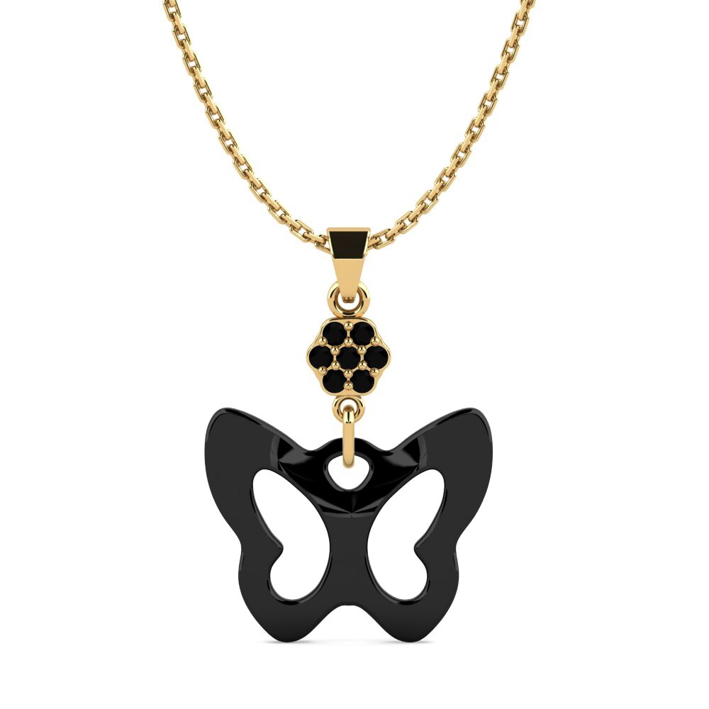 Diamante Negro Colgante de Mujer Tomasello