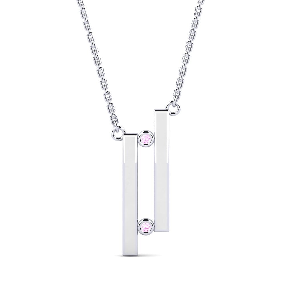 Zafiro Rosado Collar de Mujer Tommiez