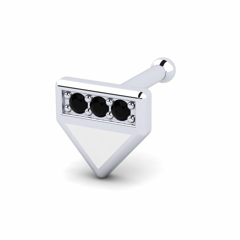 Saphir noir Piercing Nez Tommy