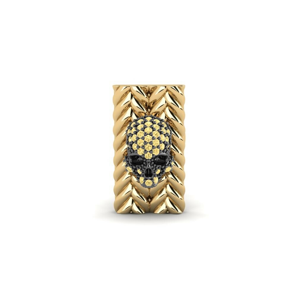 Yellow Diamond Tie Clip Tongue