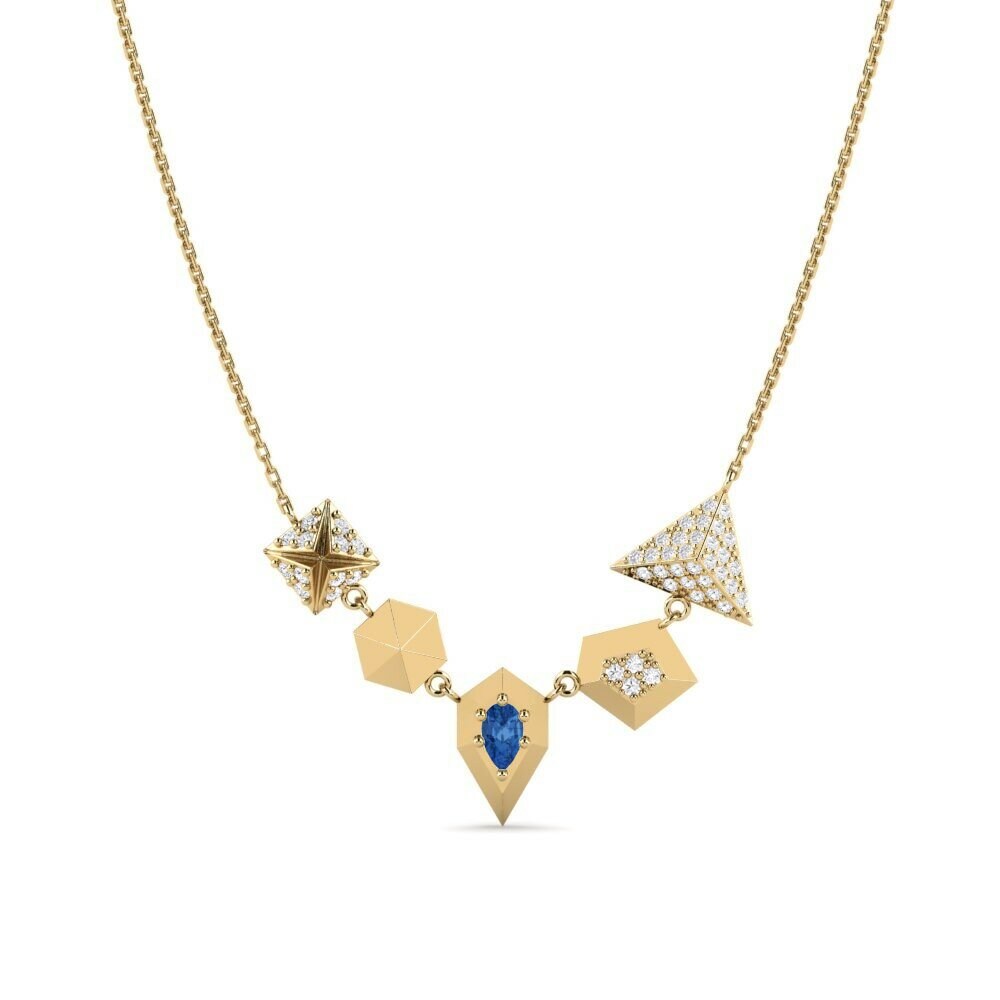 Dark Blue Zirconia Women's Necklace Torczyn