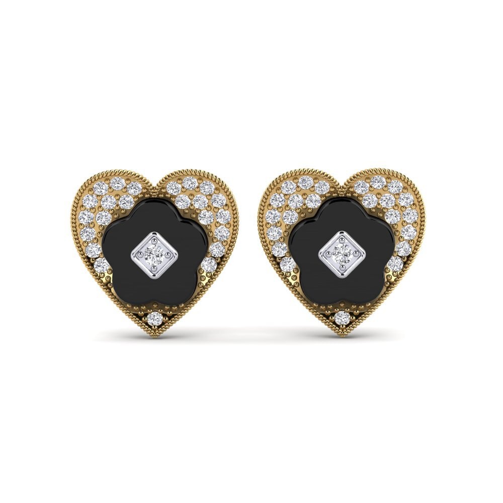 18ct Yellow & White Gold Lab Grown Diamond Women's Earring Torgeson