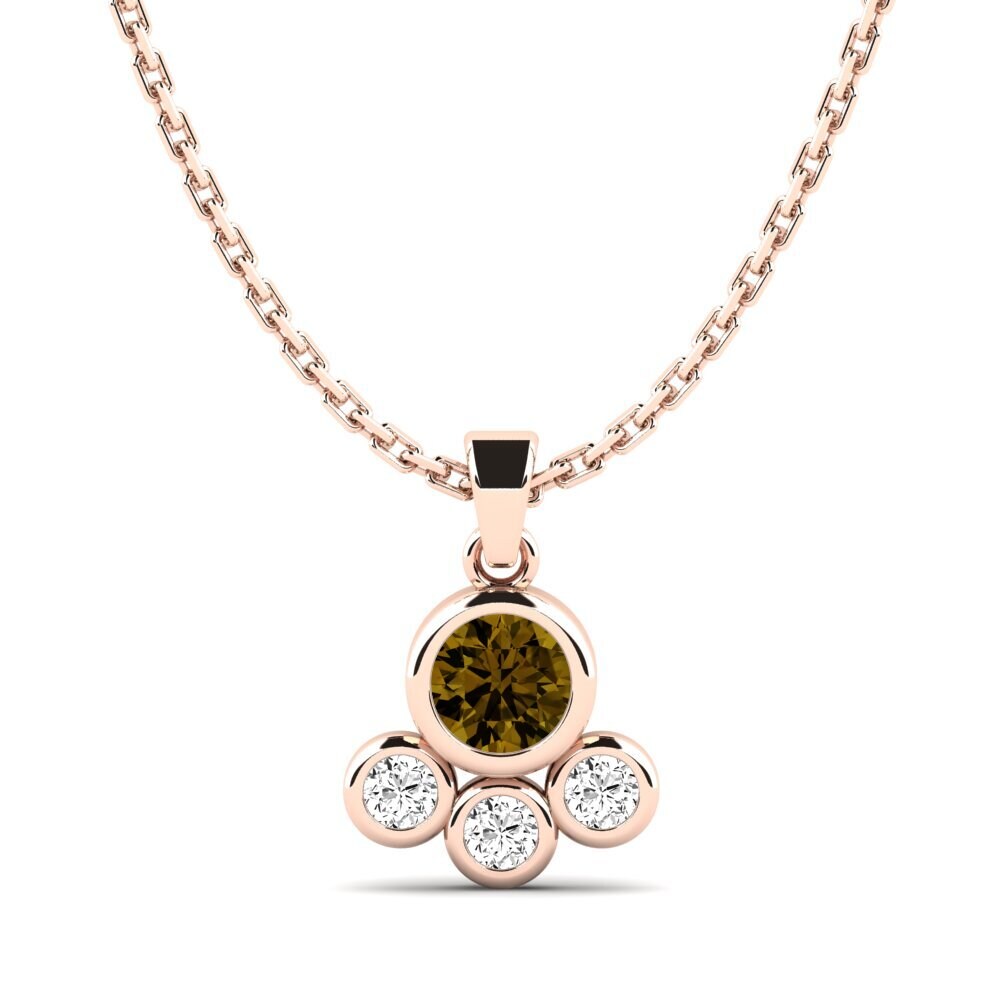 Brown Zircon Women's Pendant Torima