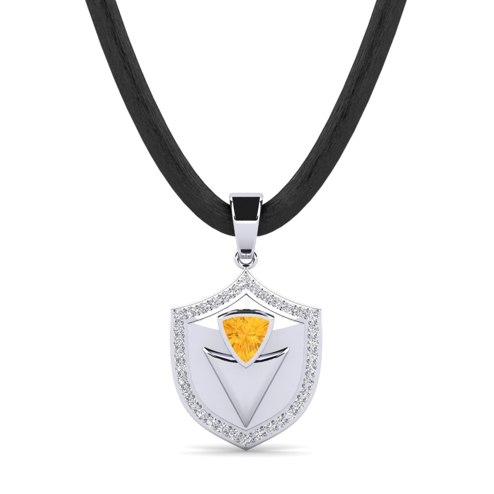 950 Palladium Citrine Men's Pendant Torterra