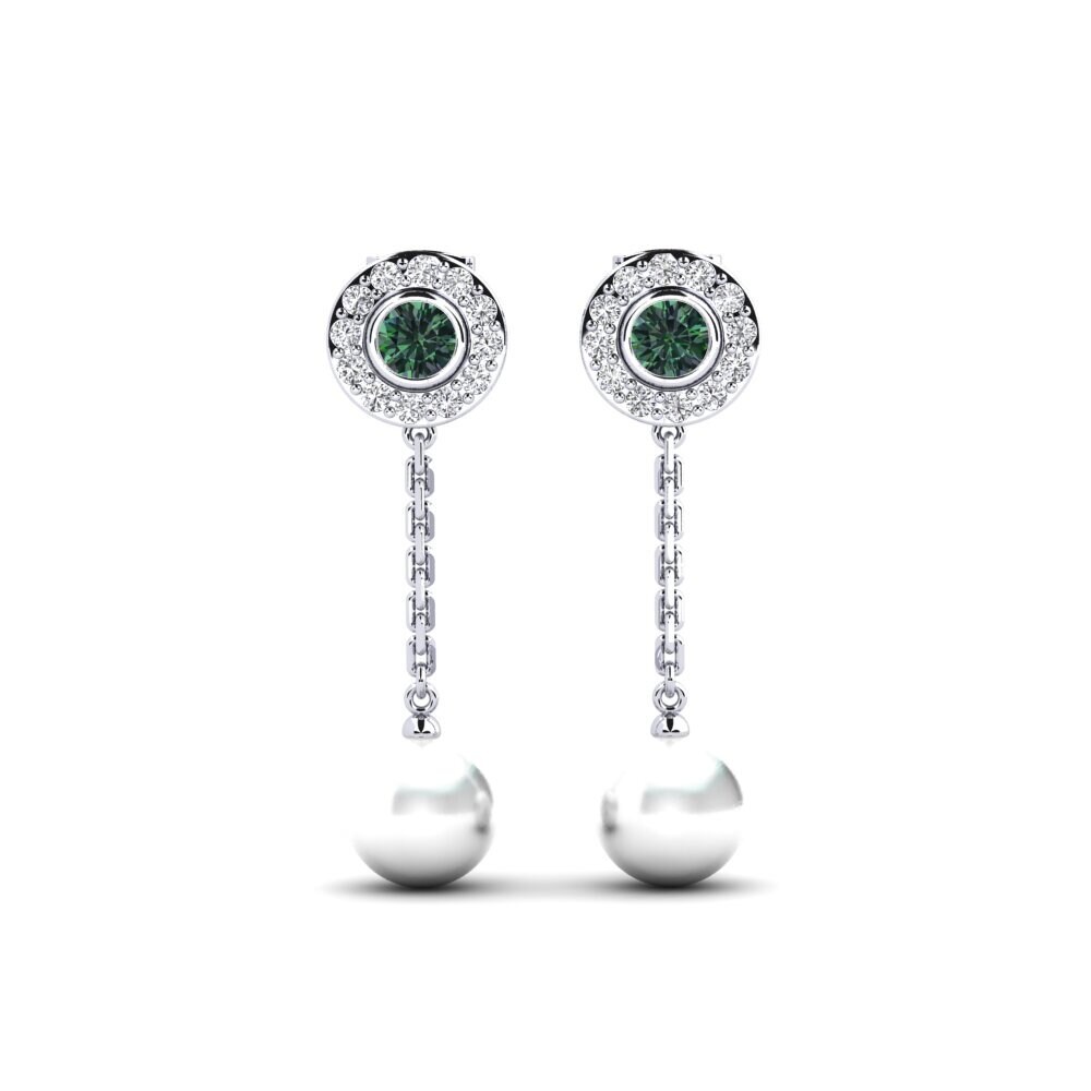 14ct White Gold Mystic Topaz Women's Earring Tourisme