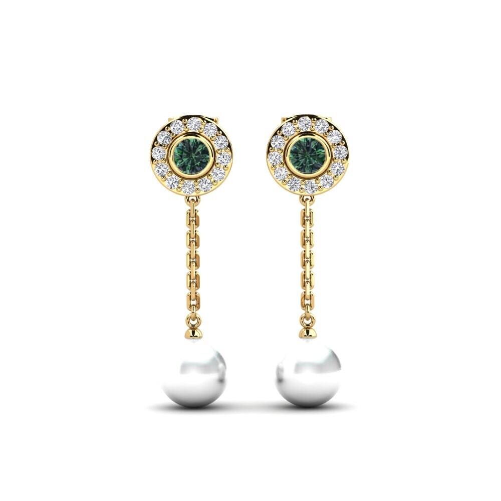 14ct Yellow Gold Mystic Topaz Women's Earring Tourisme
